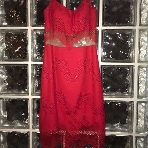 RED terani couture dress